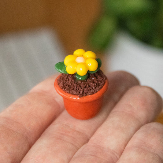 Potted Flower Desk Figurine