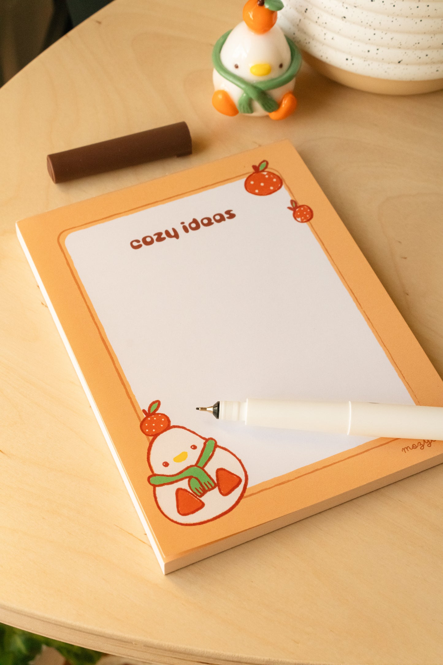 Kawaii Tangerine Duck Memo Pad