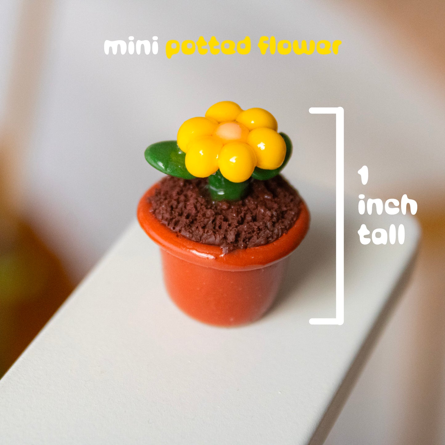 Potted Flower Desk Figurine