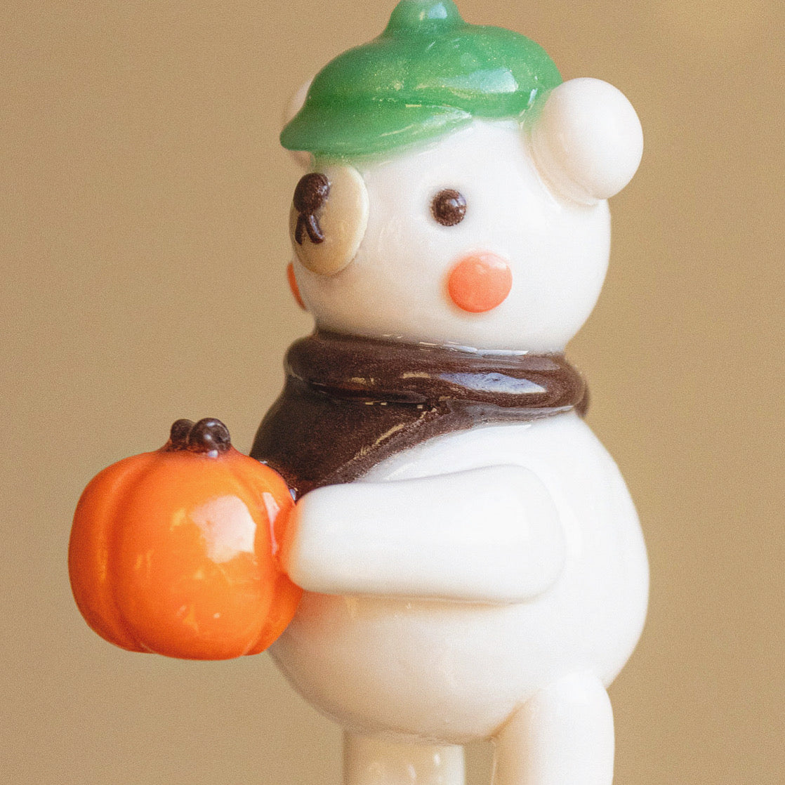 Pumpkin Bear Keychain