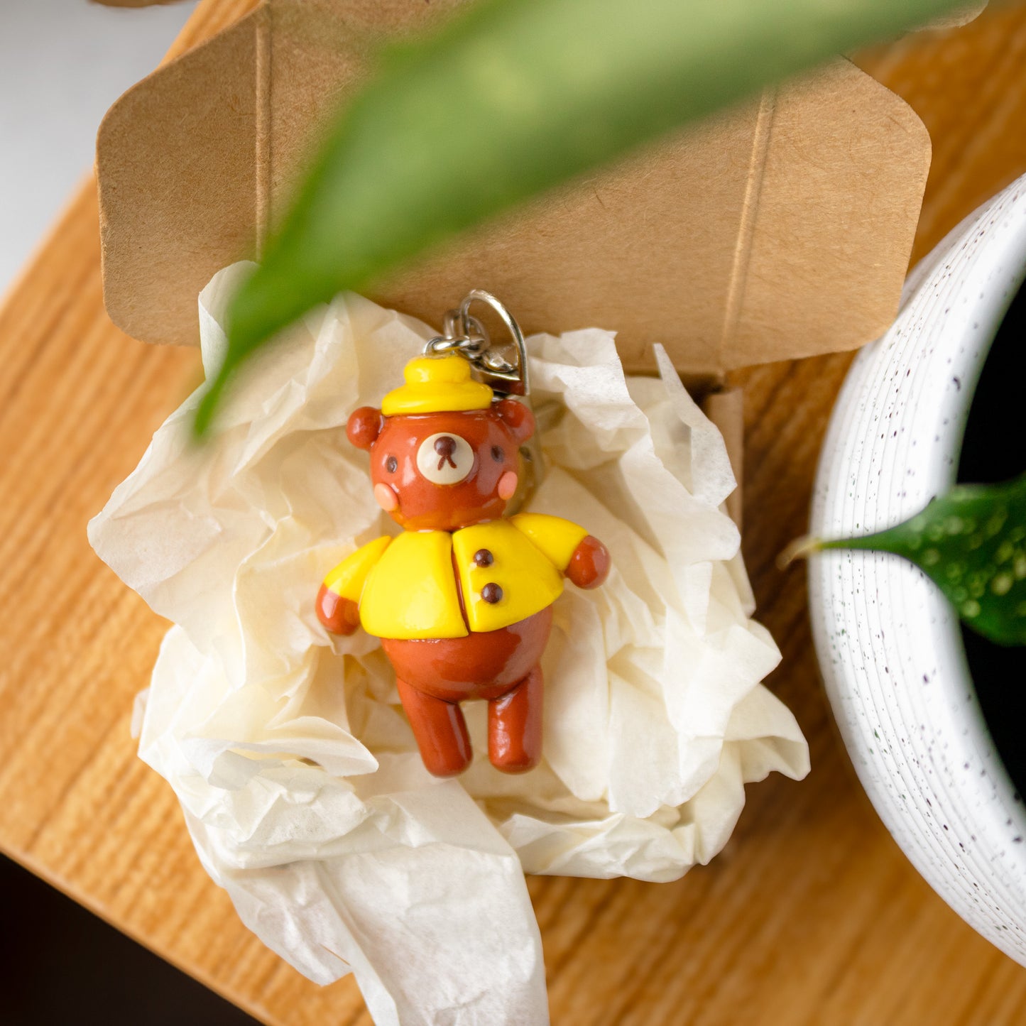 Raincoat Bear Keychain