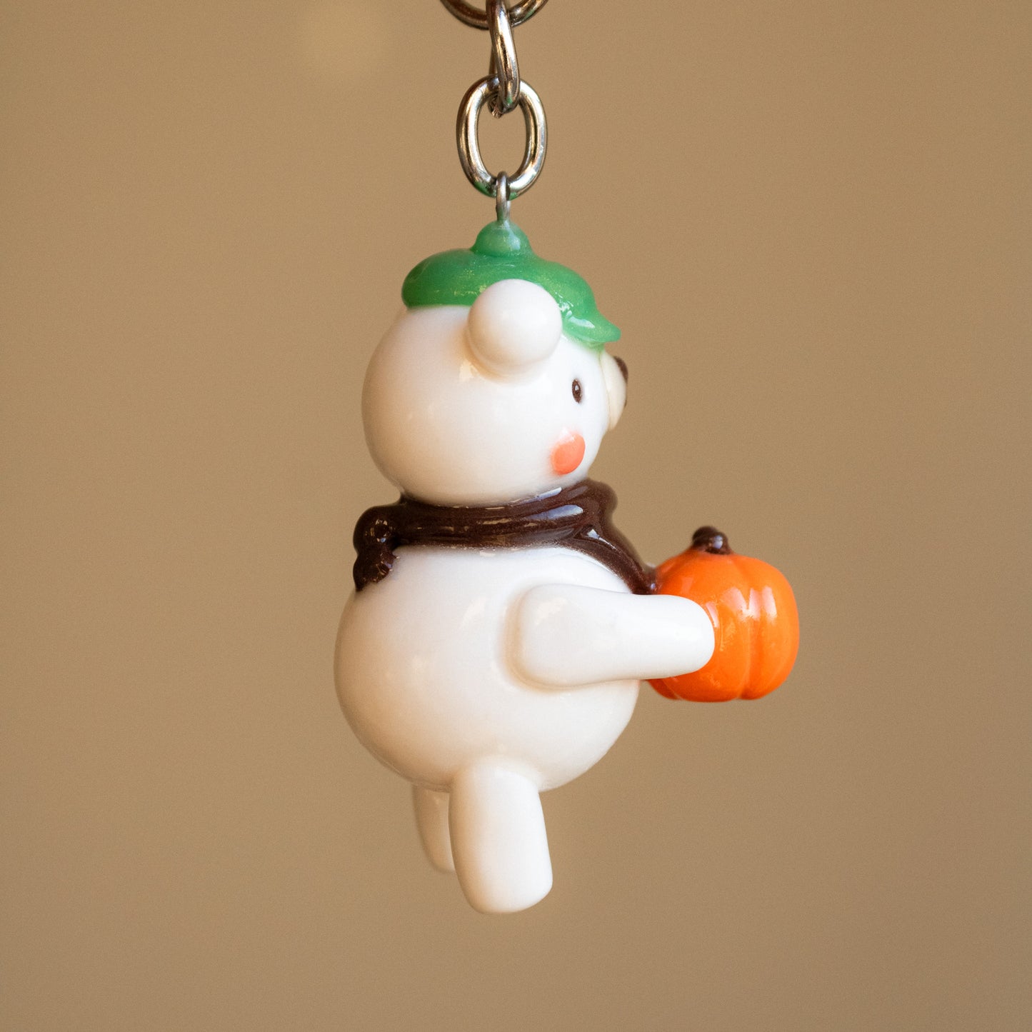 Pumpkin Bear Keychain