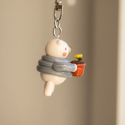 Gardener Cat Keychain