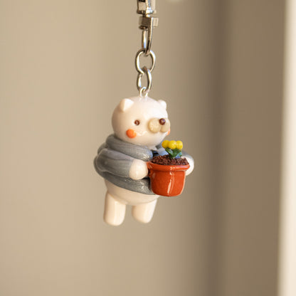 Gardener Cat Keychain