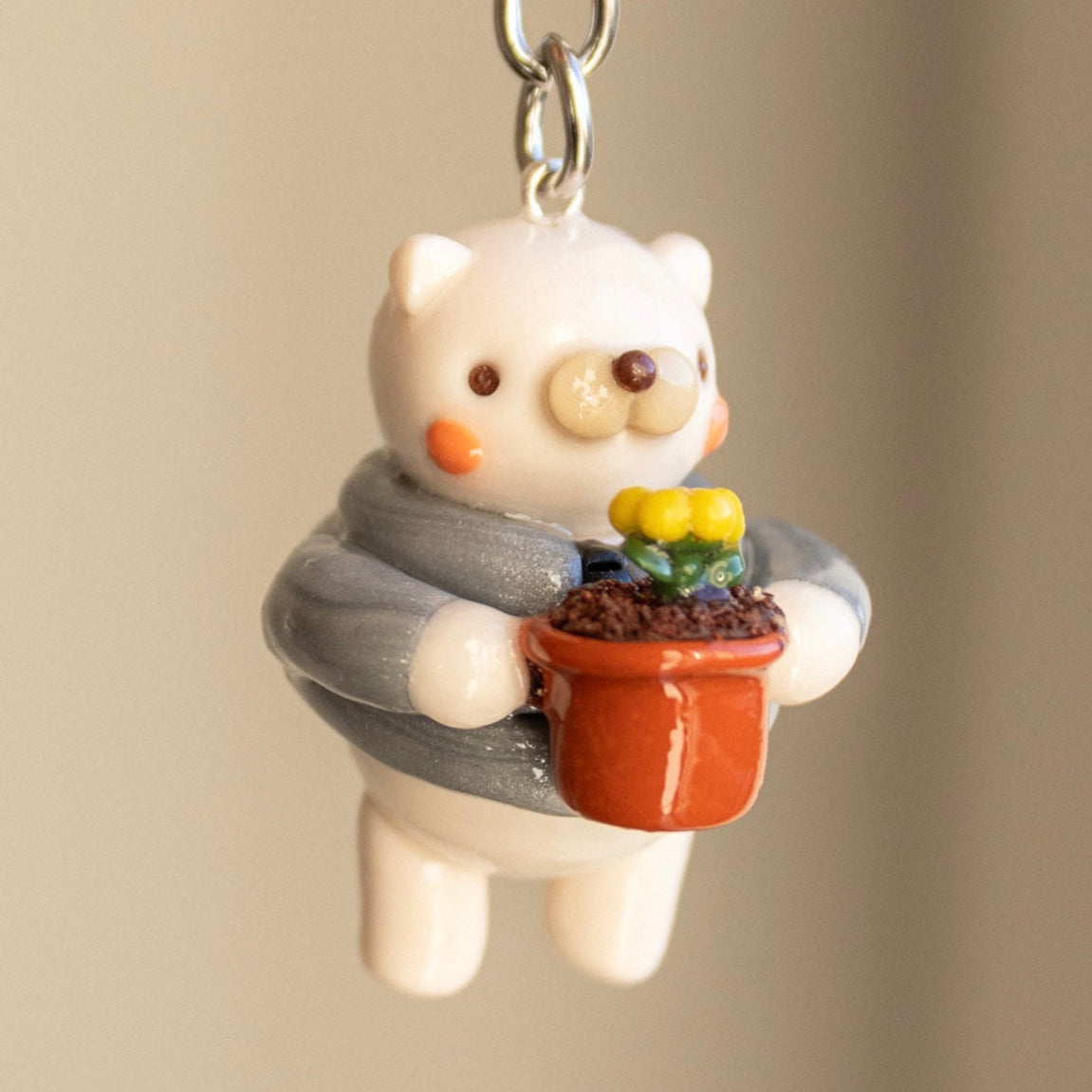 Gardener Cat Keychain