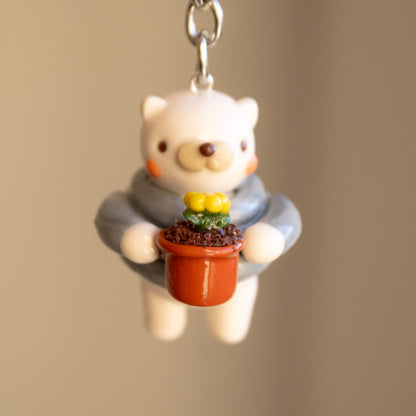Gardener Cat Keychain