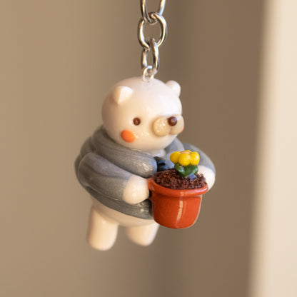 Gardener Cat Keychain