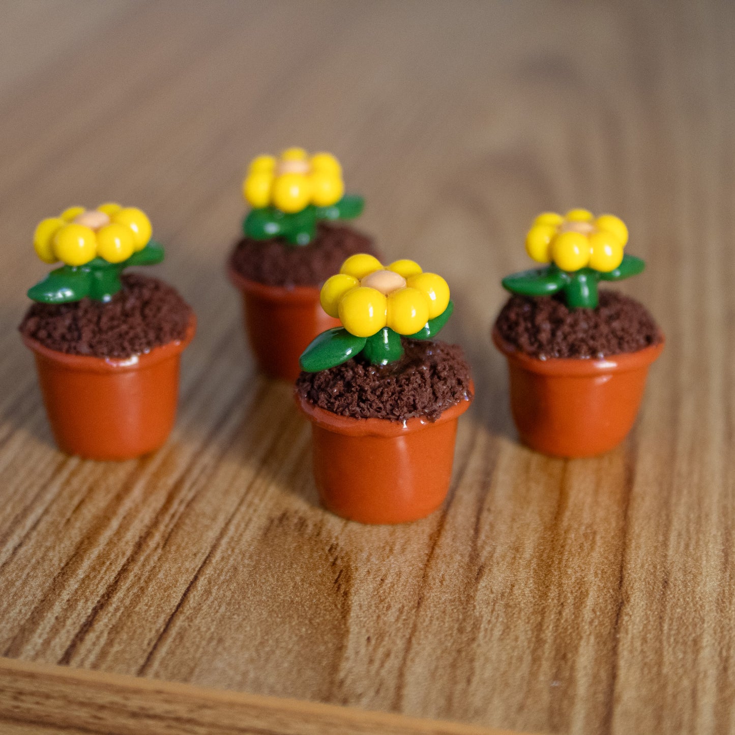 Potted Flower Desk Figurine