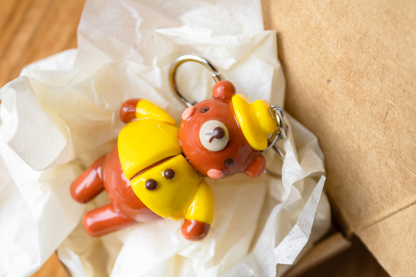Raincoat Bear Keychain
