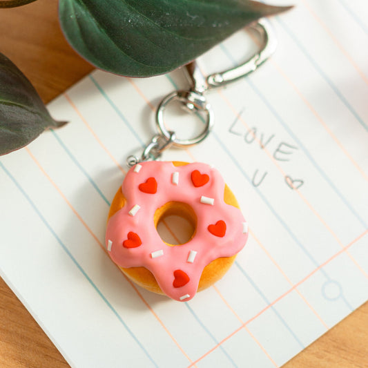 Love You Donut Keychain
