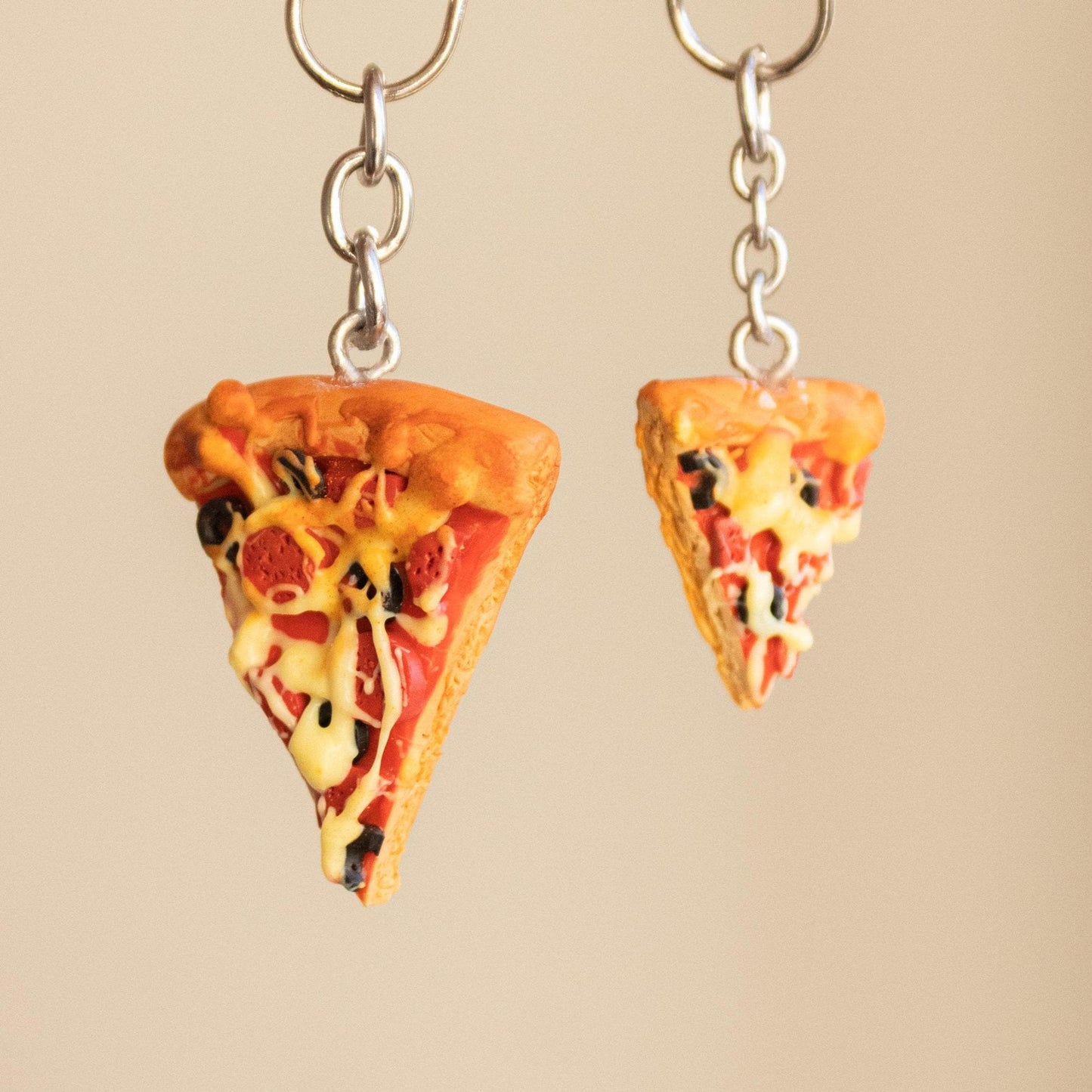 Yummy Pizza Slice Keychain