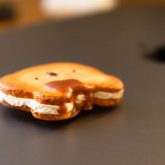 Grumpy Caramel Bear Cookie Magnet
