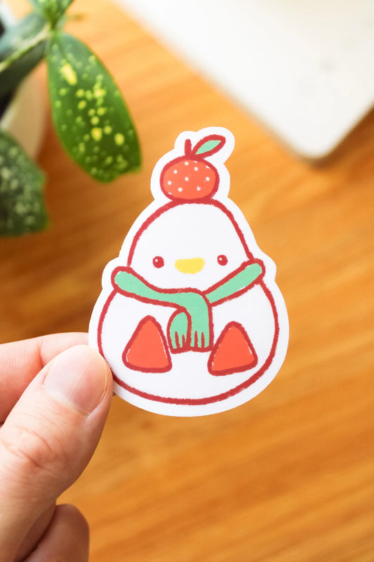 Cozy Tangerine Duck XL Vinyl Sticker