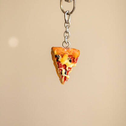 Yummy Pizza Slice Keychain
